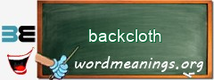 WordMeaning blackboard for backcloth